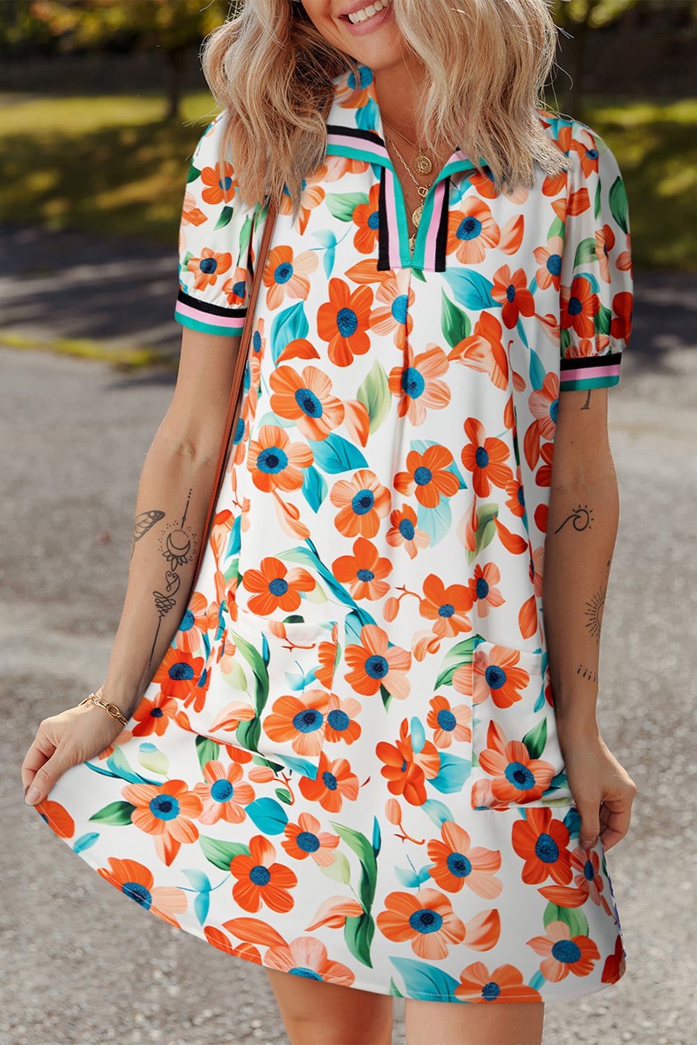 orange preppy dress Vibrant Neon Orange Asymmetrical Homecoming Dress Preppy Palette Boutique