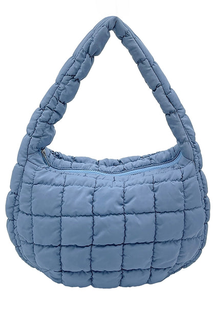 12" Small Quilted Puffer Tote Bag