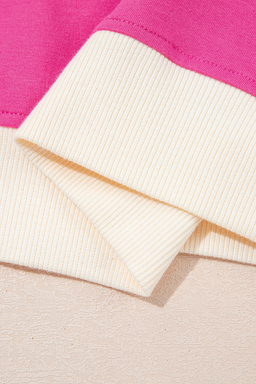 Rose Red Color block Edge Drop Shoulder T Shirt and Skirt 2Pcs Set