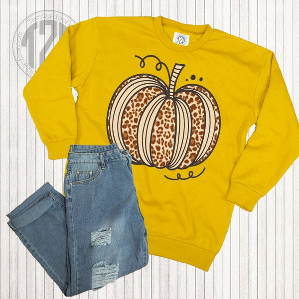 Sassy Autumn Leopard Pumpkin Sweatshirt