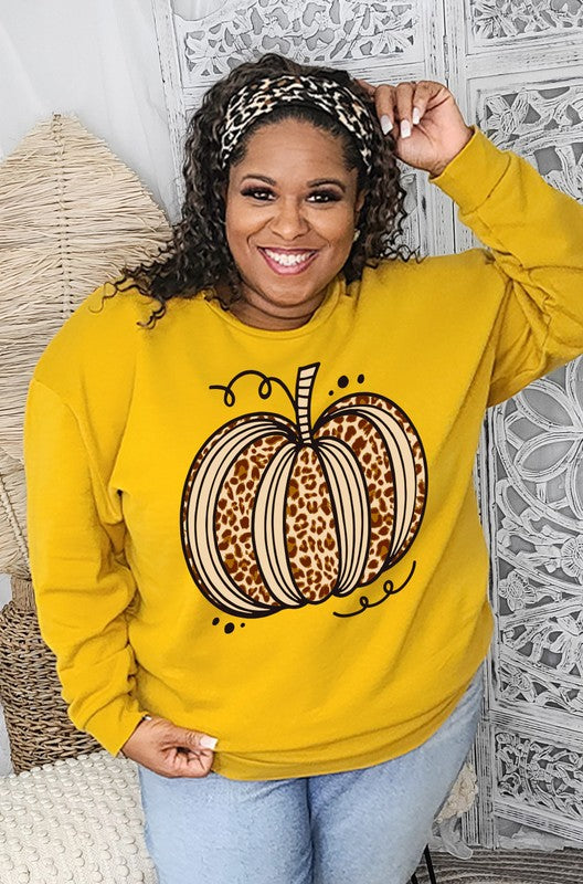 Sassy Autumn Leopard Pumpkin Sweatshirt