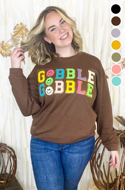 Gobble Gobble Ideal Chenille Sweatshirt