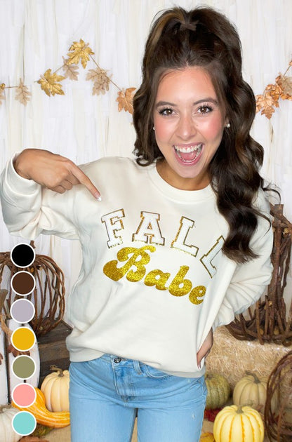 Fall Babe Ideal Chenille Sweatshirt