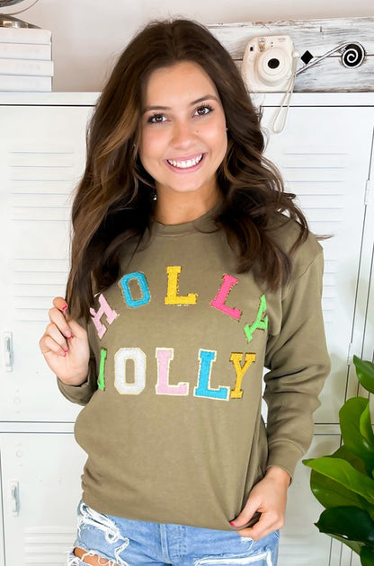 Holly Jolly Chenille Sweatshirt