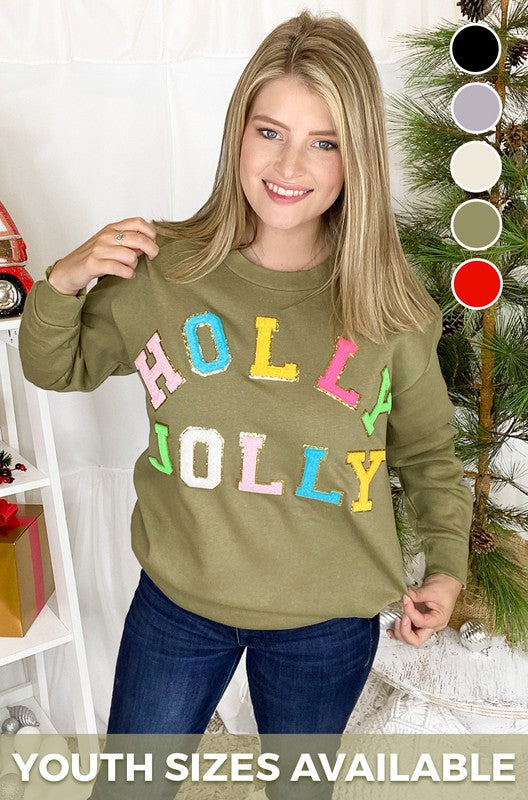 Holly Jolly Chenille Sweatshirt