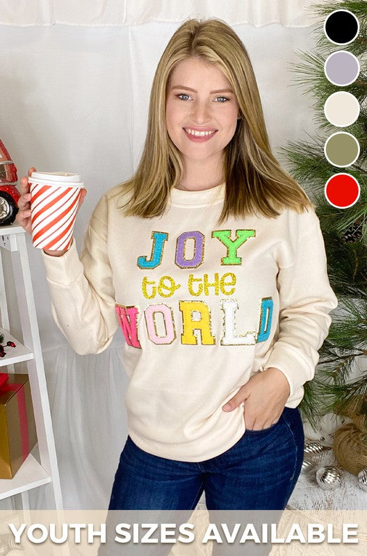 Joy to the World Chenille Sweatshirt