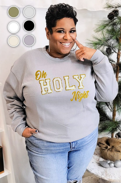 Oh Holy Night Ideal Chenille Sweatshirt