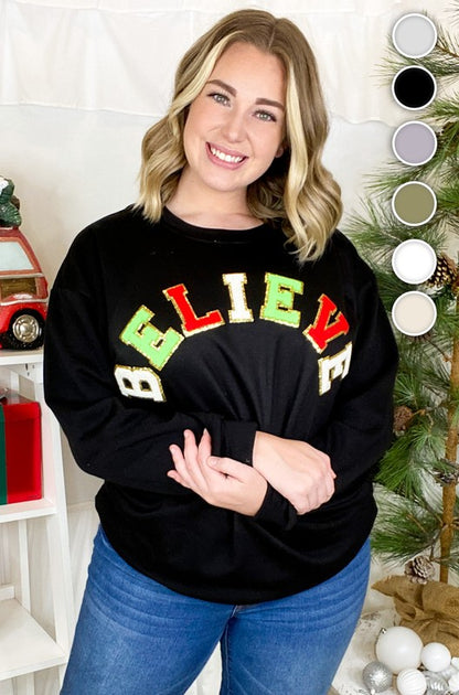 Believe Ideal Chenille Sweatshirt