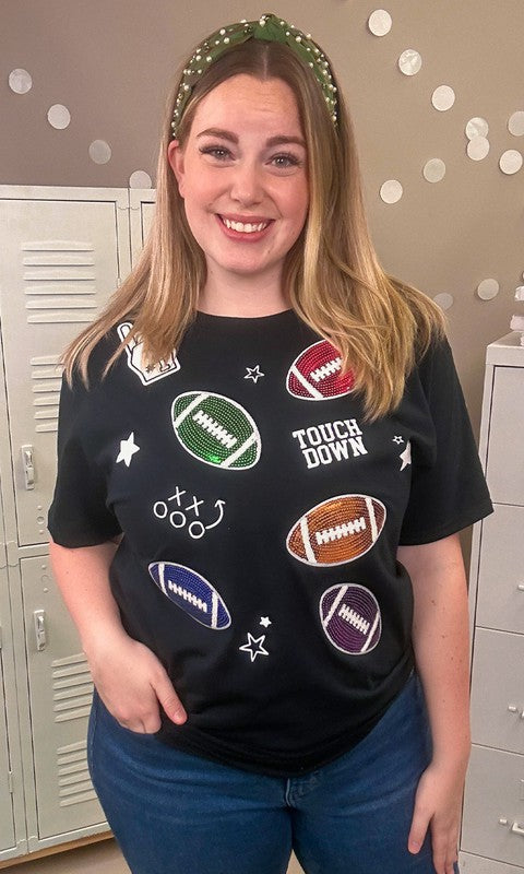 Football Sparkle T-Shirt