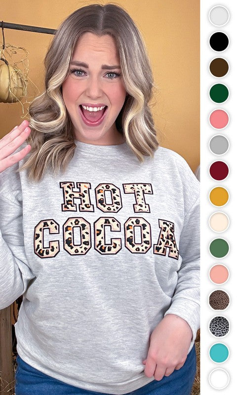 Leopard Ideal Chenille Hot Cocoa Sweatshirt