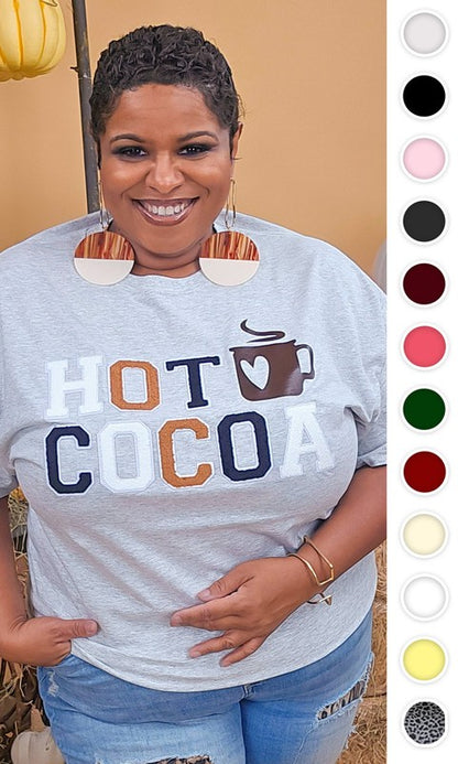 Soft Ideal Chenille Hot Cocoa Graphic T-Shirt