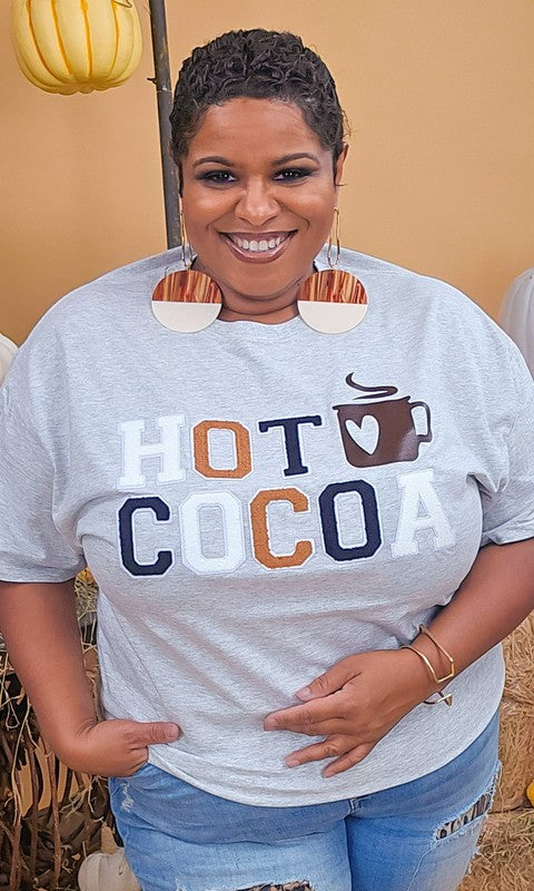 Soft Ideal Chenille Hot Cocoa Graphic T-Shirt