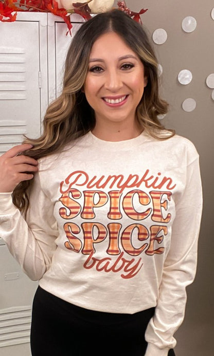 Pumpkin Spice Spice Baby Graphic LS T-Shirt