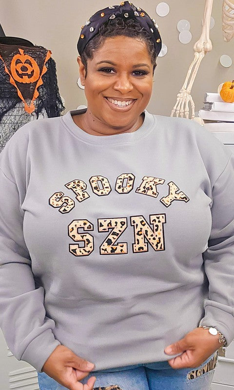 Leopard Ideal Chenille Spooky SZN Sweatshirt