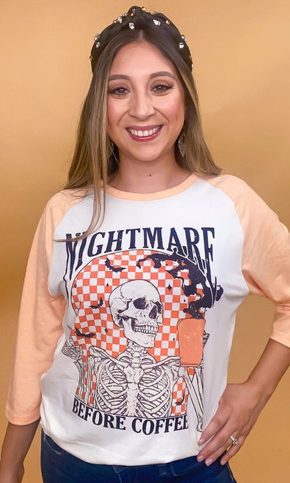 Nightmare Before Coffee Graphic Raglan