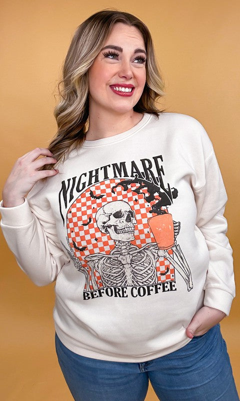 Nightmare Before Coffee Graphic Sweatshirt