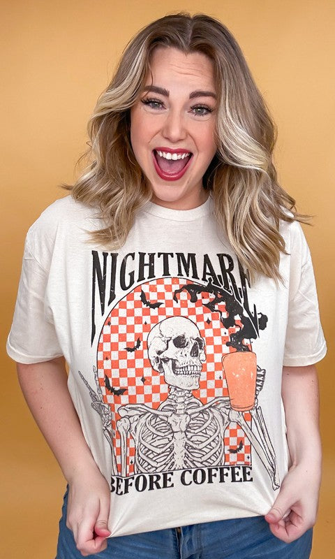 Nightmare Before Coffee Graphic T-Shirt