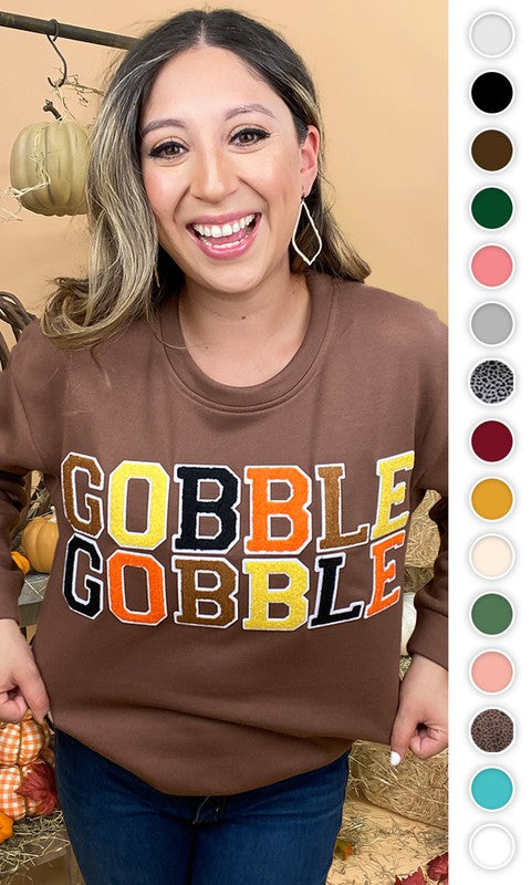 Soft Ideal Chenille Gobble Gobble Sweatshirt