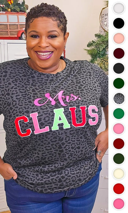 Soft Ideal Chenille Mrs. Claus Graphic T-Shirt