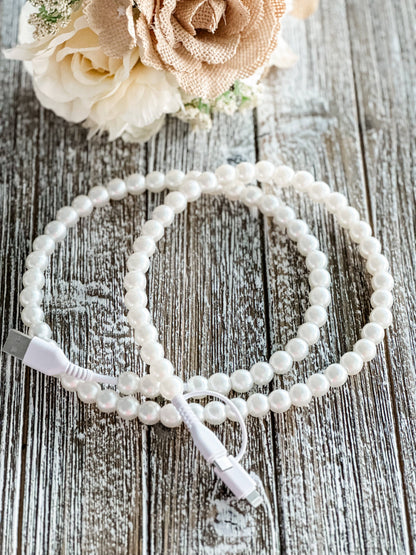 Cute Beaded 2 in 1 Phone Charger Cables