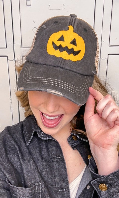 Pumpkin Vintage Patch Hat