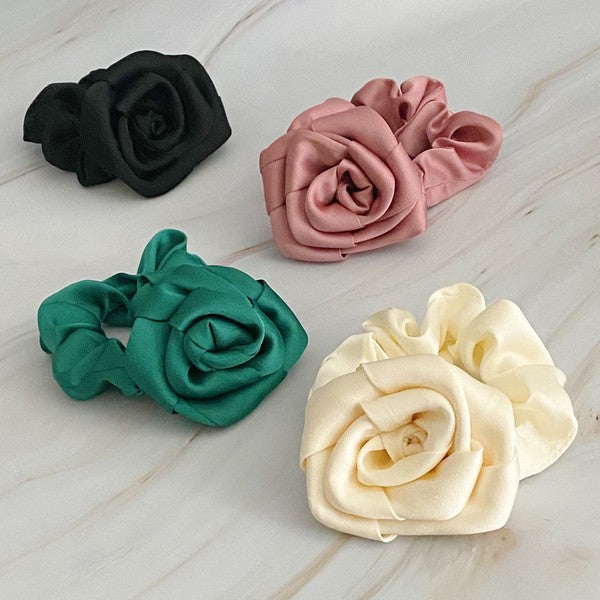 Art Of Work Satin Rose Scrunchie