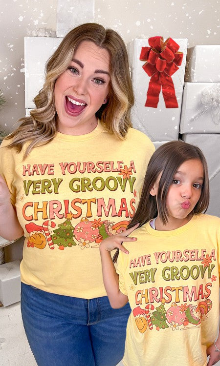 Groovy Christmas Graphic T-Shirt