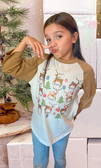 All the Reindeer Graphic Raglan