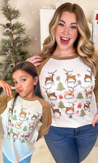 All the Reindeer Graphic Raglan