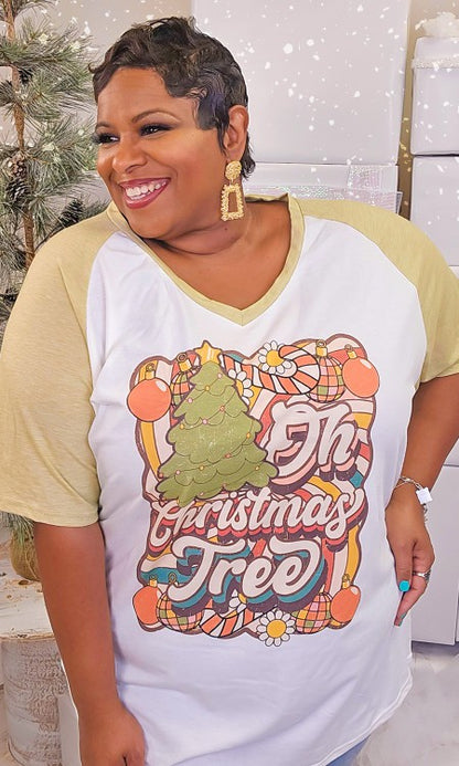 Oh Christmas Tree Graphic V-Neck