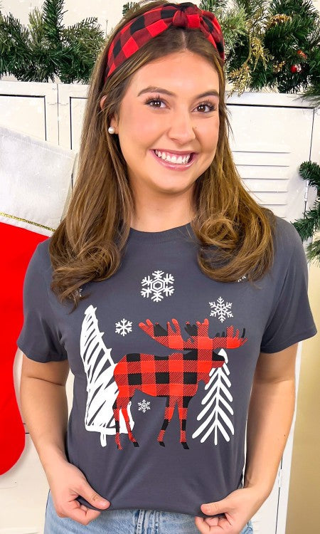 Winter Moose Graphic T-Shirt