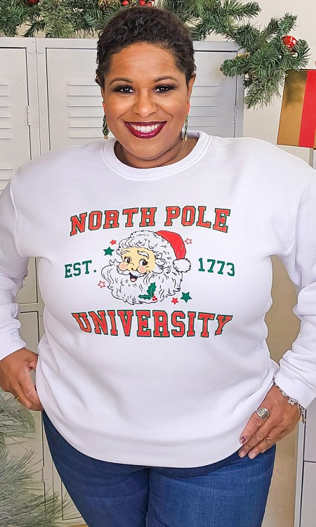 North Pole University Graphic Sweatshirt