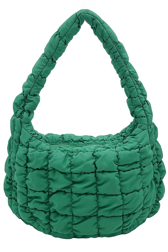 12" Small Quilted Puffer Tote Bag