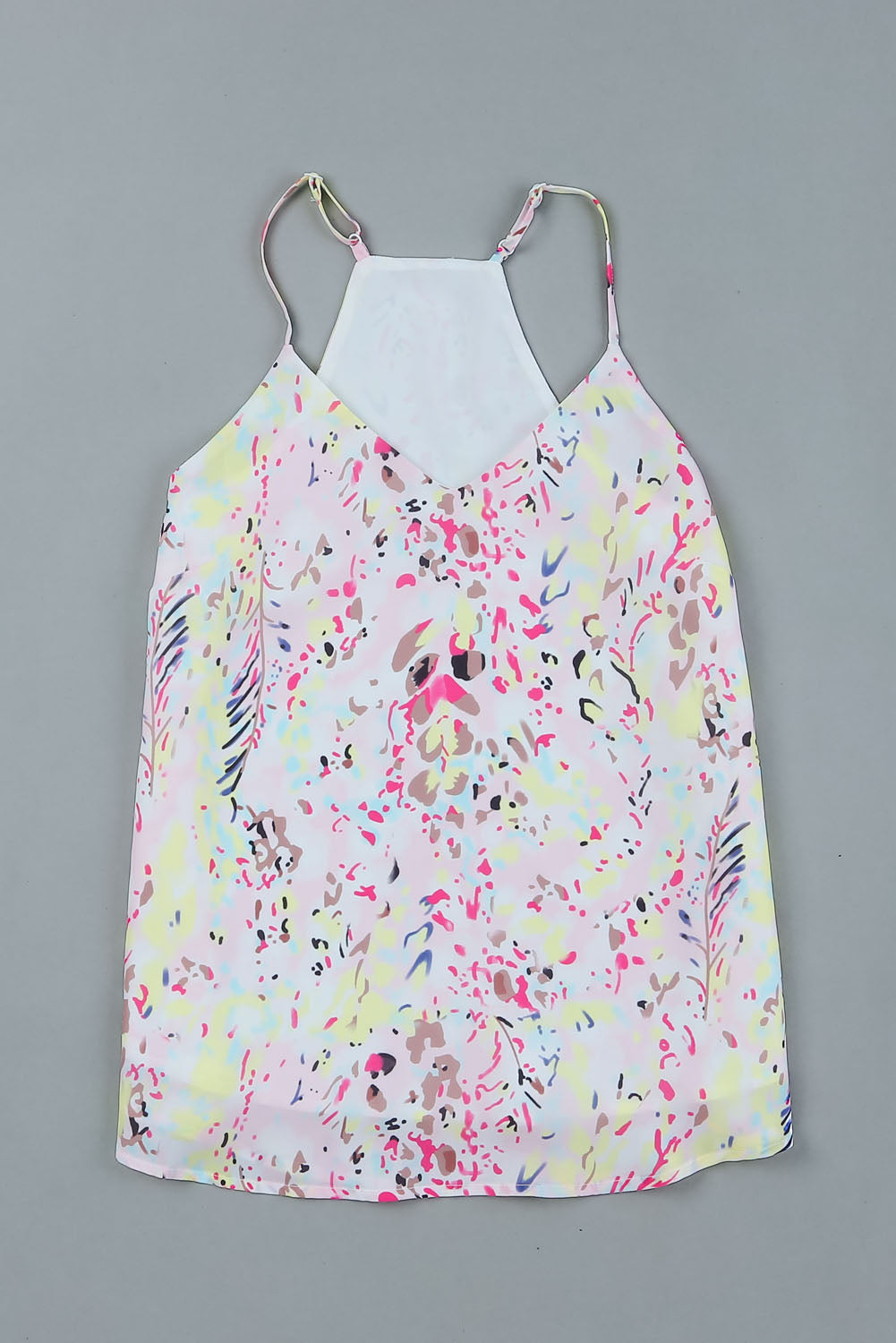 Multicolor Floral Print Spaghetti Straps Tank Top