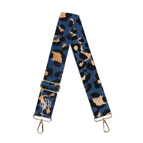 Navy Leopard Crossbody Strap