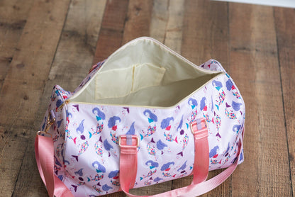 Kids Pink & Purple Mermaid Duffle Bag Travel Weekender