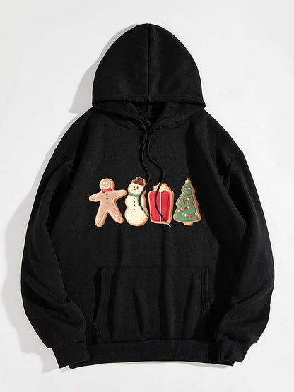 Graphic Drawstring Hoodie with Pocket