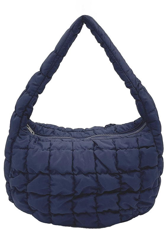 12" Small Quilted Puffer Tote Bag