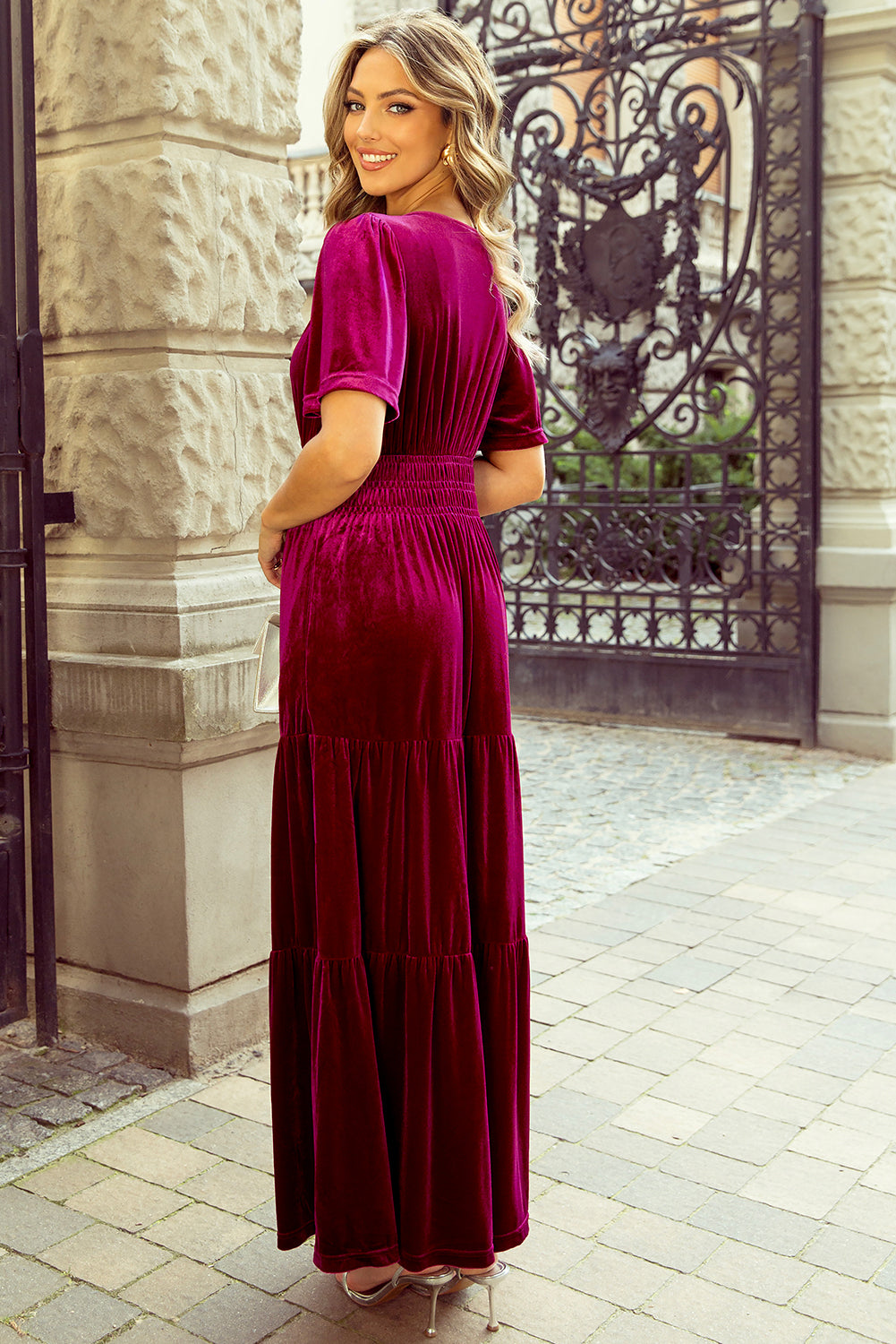 velvet shirred-waist knee-length dress Christmas Party Banana Republic Holiday Dresses Velvet Shirred-Waist Knee-Length Dress