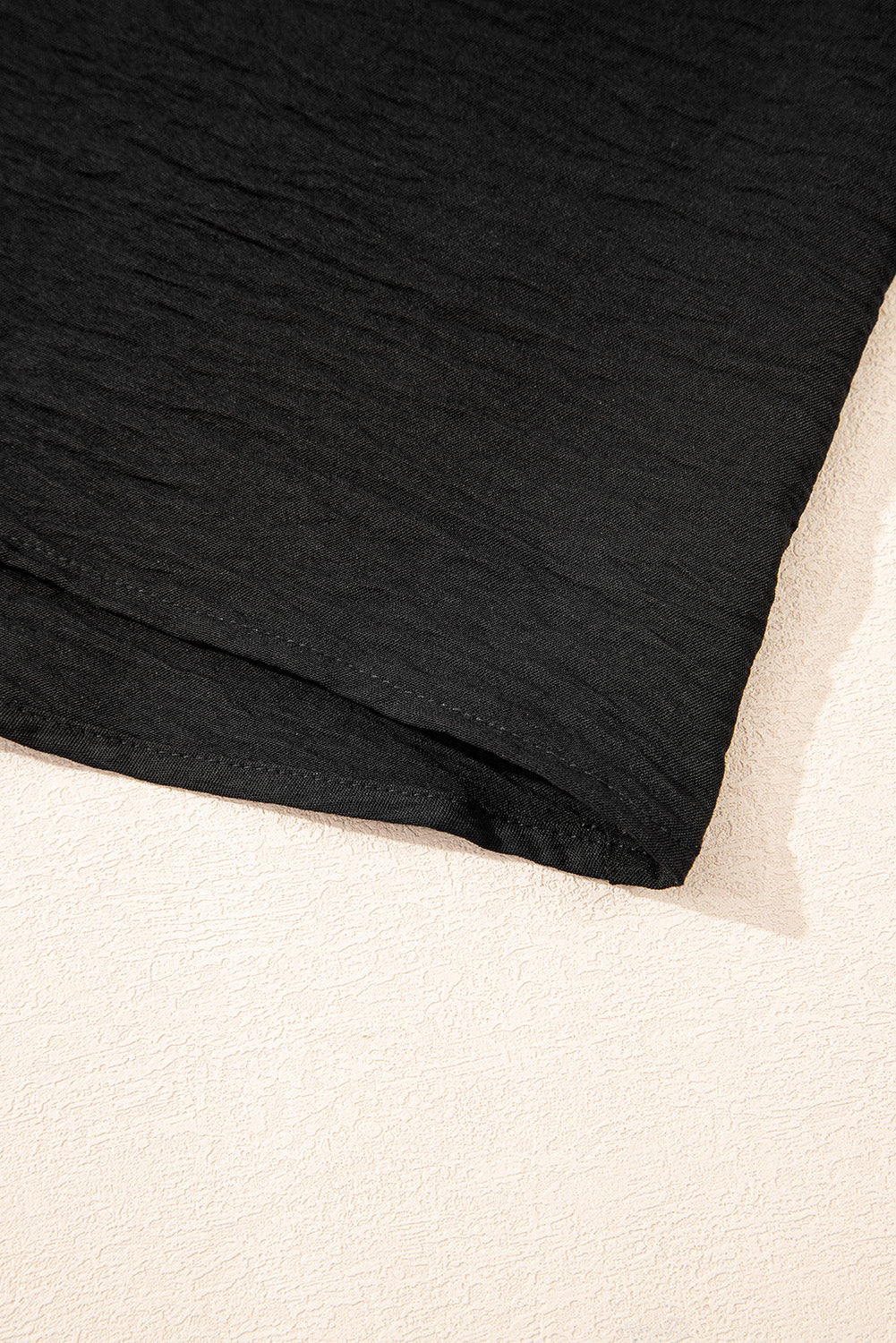 Black Buttoned Vest Drawstring Wide Leg Pants 2pcs Set