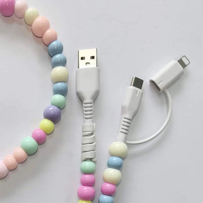 Cute Beaded 2 in 1 Phone Charger Cables