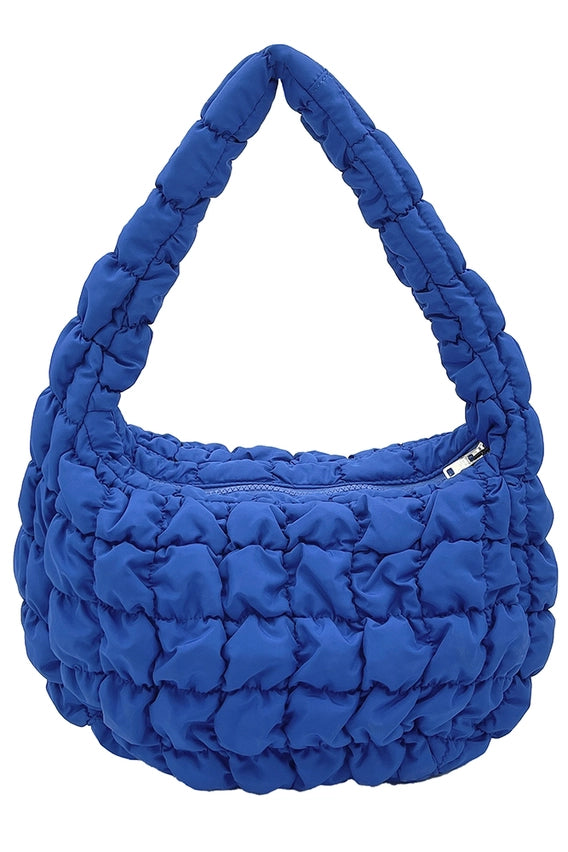 12" Small Quilted Puffer Tote Bag