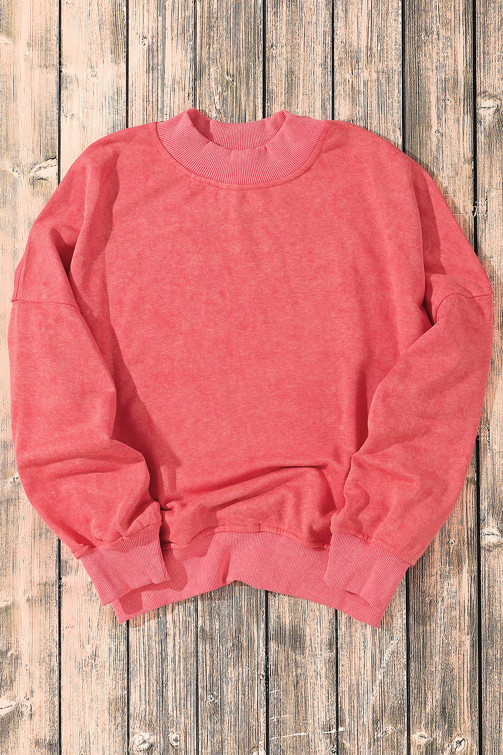 Drop Shoulder Crew Neck Pullover Sweatshirt