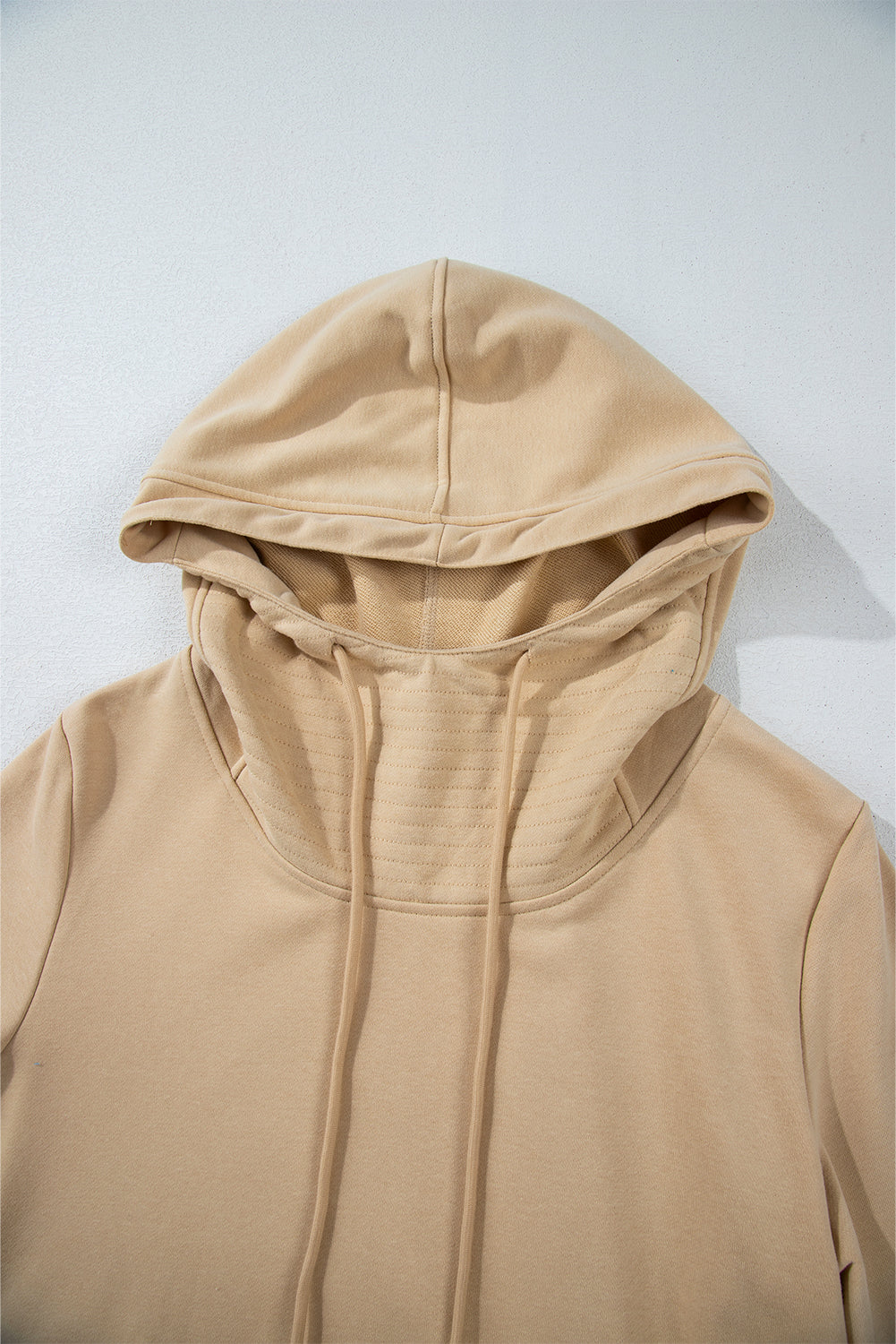 Parchment Zipped Pocket Cozy Drawstring Hoodie