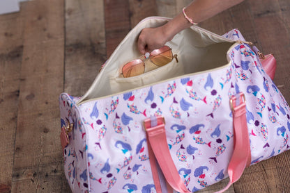 Kids Pink & Purple Mermaid Duffle Bag Travel Weekender