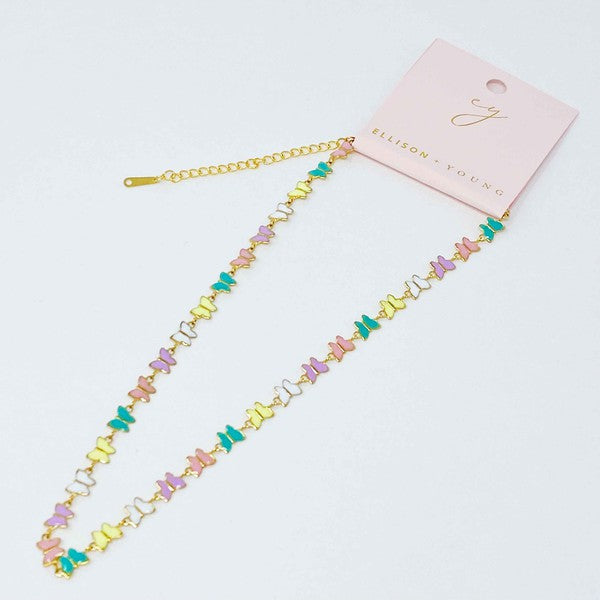 Linked Butterflies Necklace