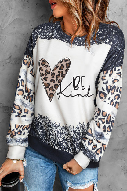 Mixed Print Drop Shoulder Sweatshirt