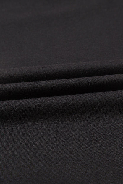 Black Colorblock Edge Drop Shoulder T Shirt and Skort 2Pcs Set