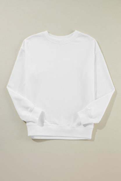 Solid Classic Crewneck Pullover Sweatshirt