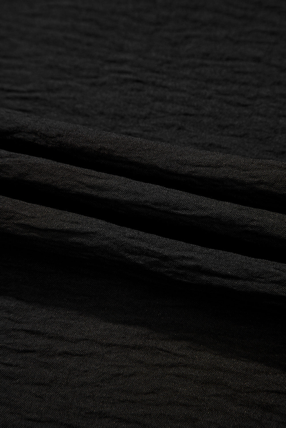 Black Buttoned Vest Drawstring Wide Leg Pants 2pcs Set